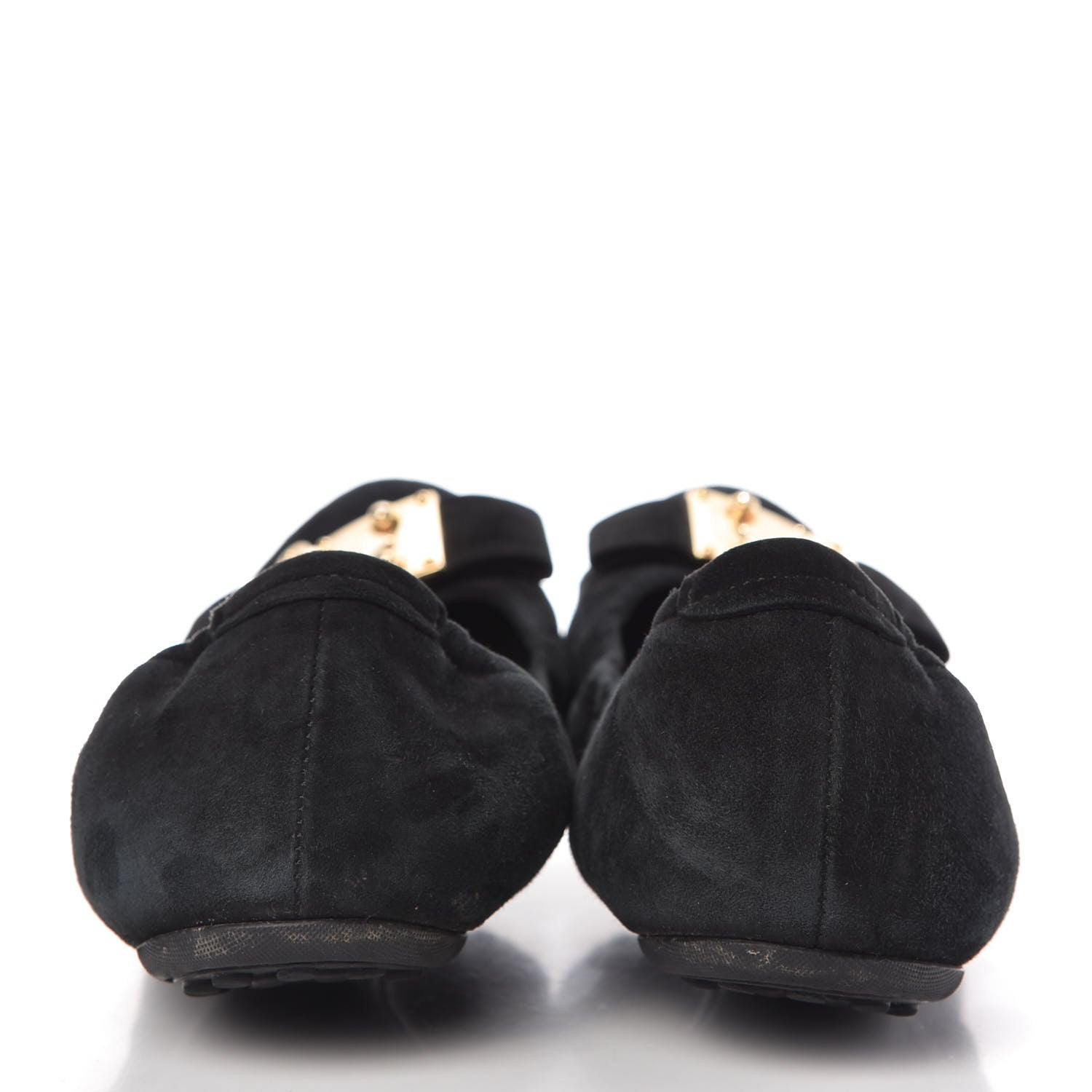 Louis Vuitton Suede S-Lock Ballerina Flats 37 Black 6 of 9