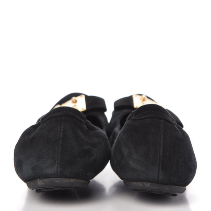 Louis Vuitton Suede S-Lock Ballerina Flats 37 Black 6 of 9