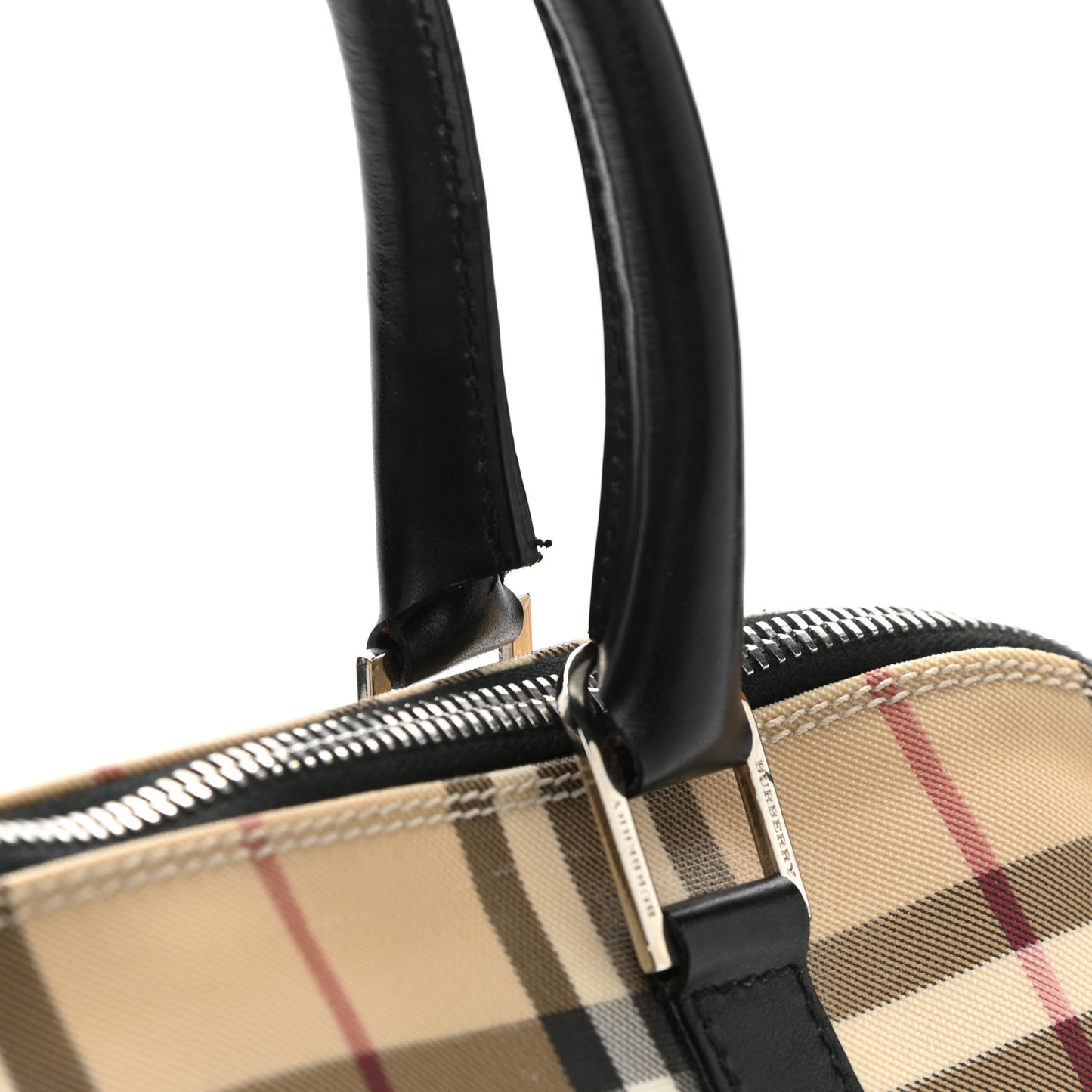 House Check Large Bowler Tote Black