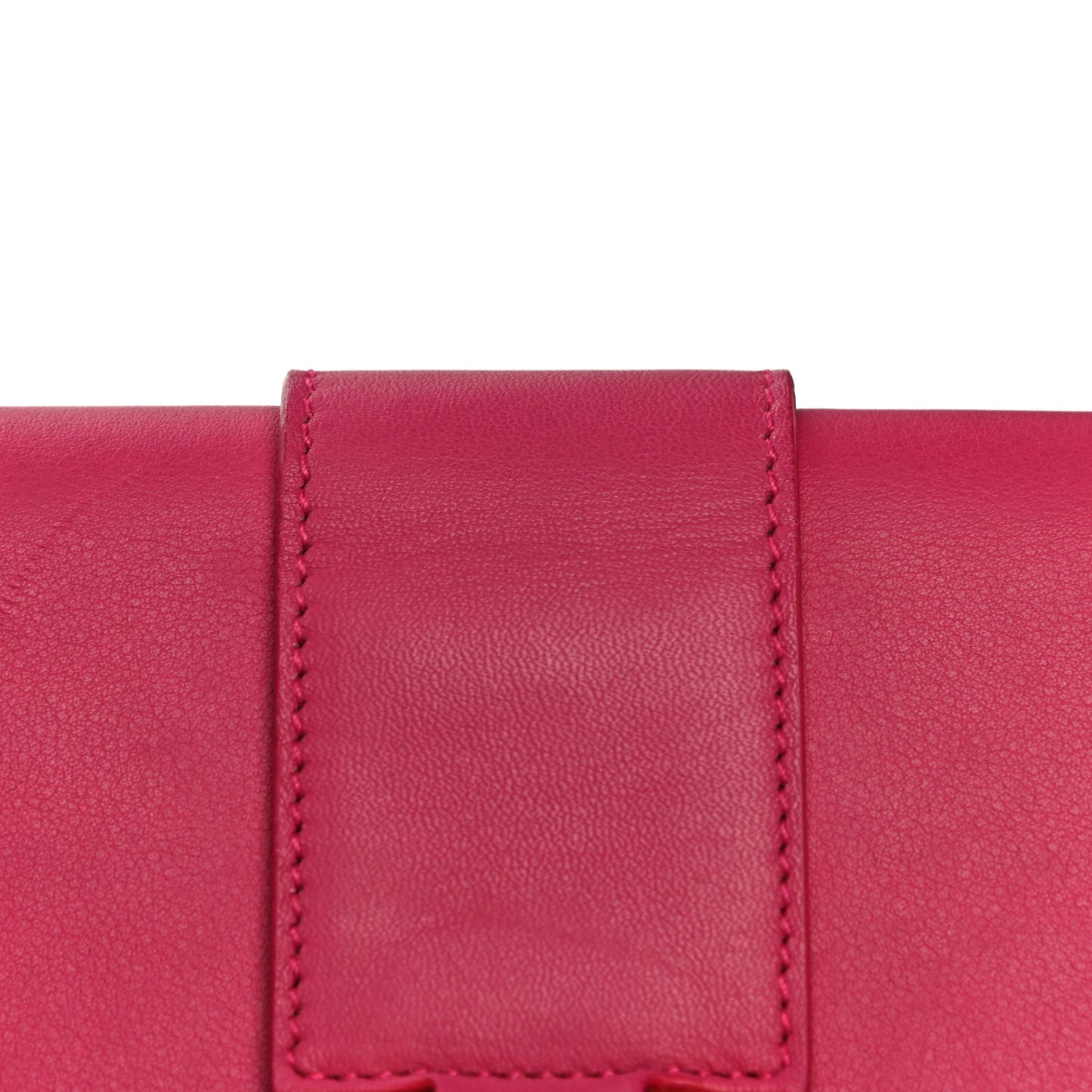 Calfskin Classic Y Ligne Clutch Fuchsia