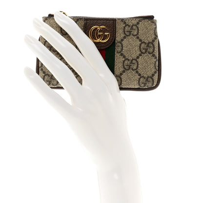 Gucci GG Supreme Monogram Web Ophidia Key Case Beige New Acero 2 of 7