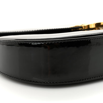 Celine Patent Calfskin Talulah Besace Chain Shoulder Bag Black 9 of 11