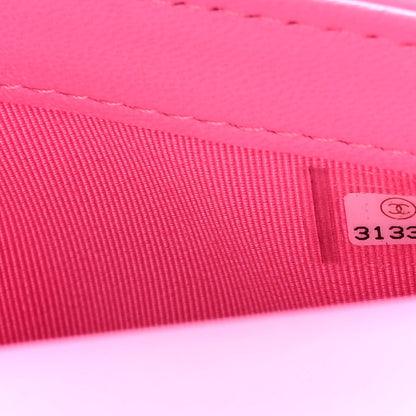 Chanel Lambskin Quilted Flap Phone Holder With Chain Neon Pink 8 of 12