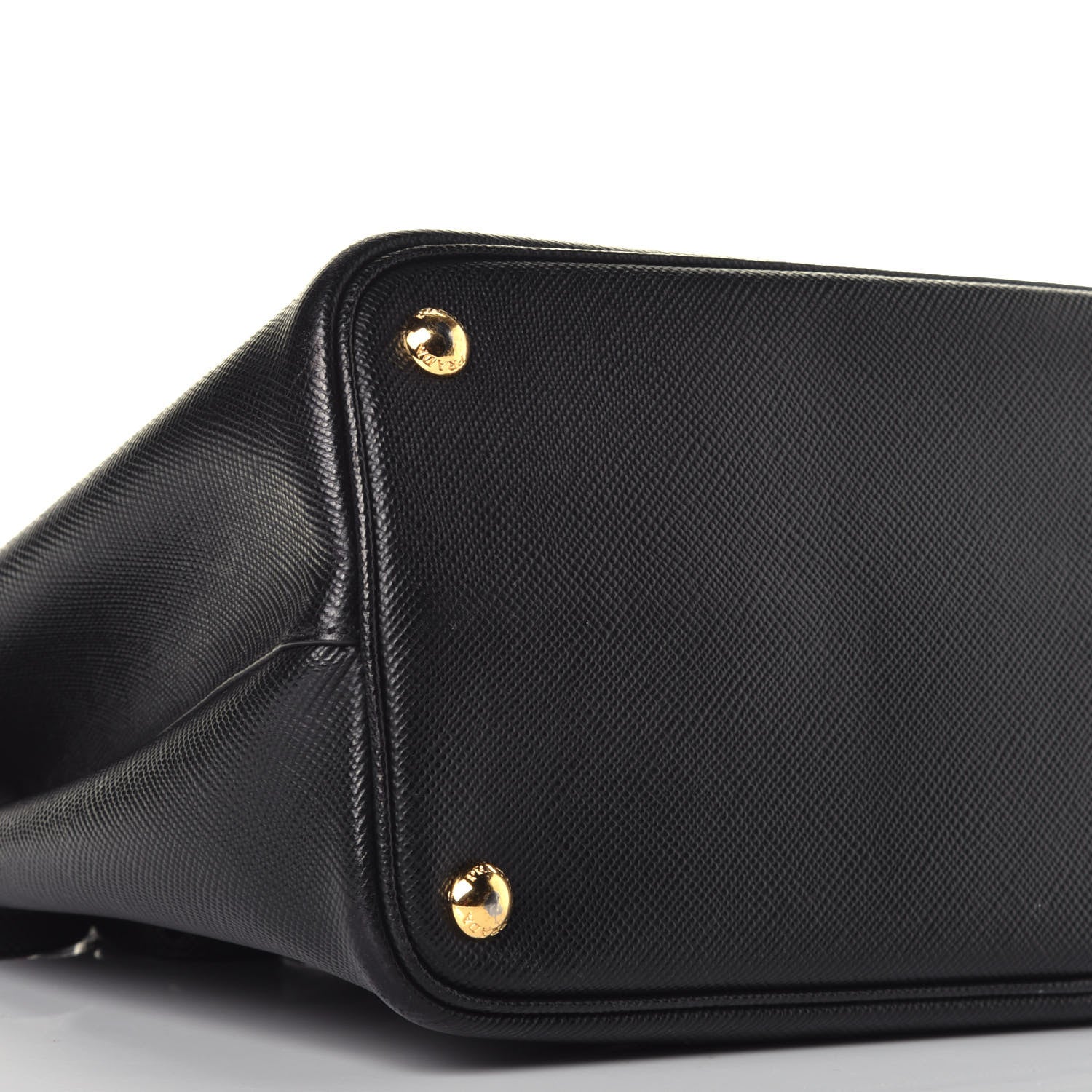 Prada Saffiano Cuir Medium Double Bag Black Fuoco 8 of 9