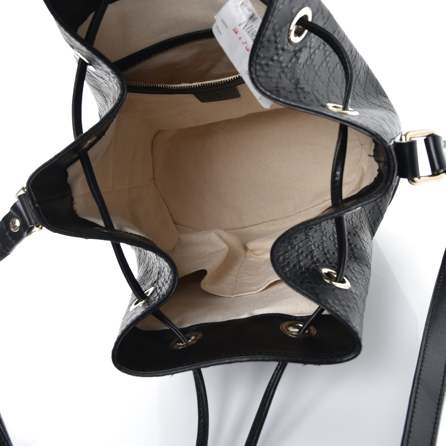 Gucci Bright Diamante Medium Bucket Bag Black 7 of 8