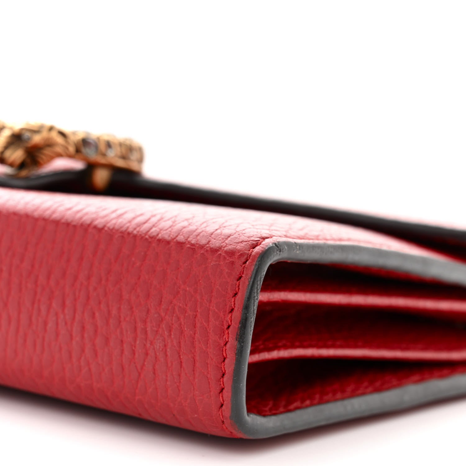 Gucci Calfskin Mini Dionysus Chain Wallet Hibiscus Red 10 of 10