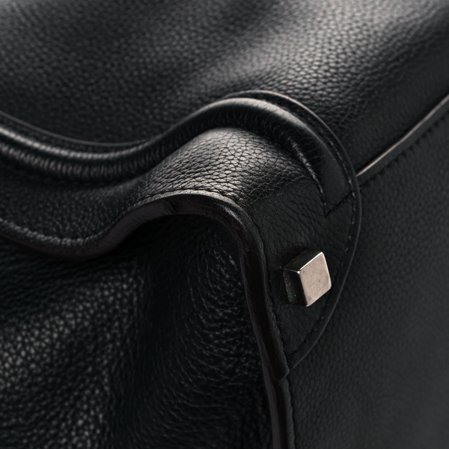 Celine Drummed Calfskin Shoulder Luggage Black 10 of 16