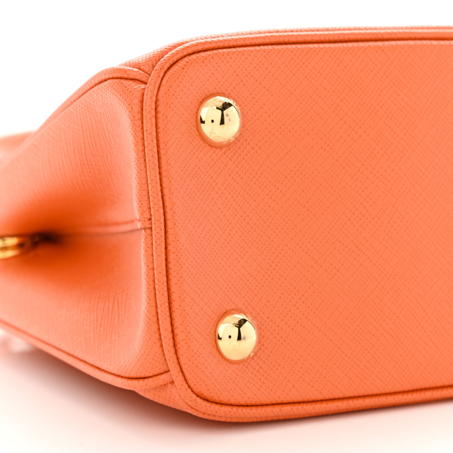 Saffiano Lux Mini Galleria Double Zip Tote Arancio