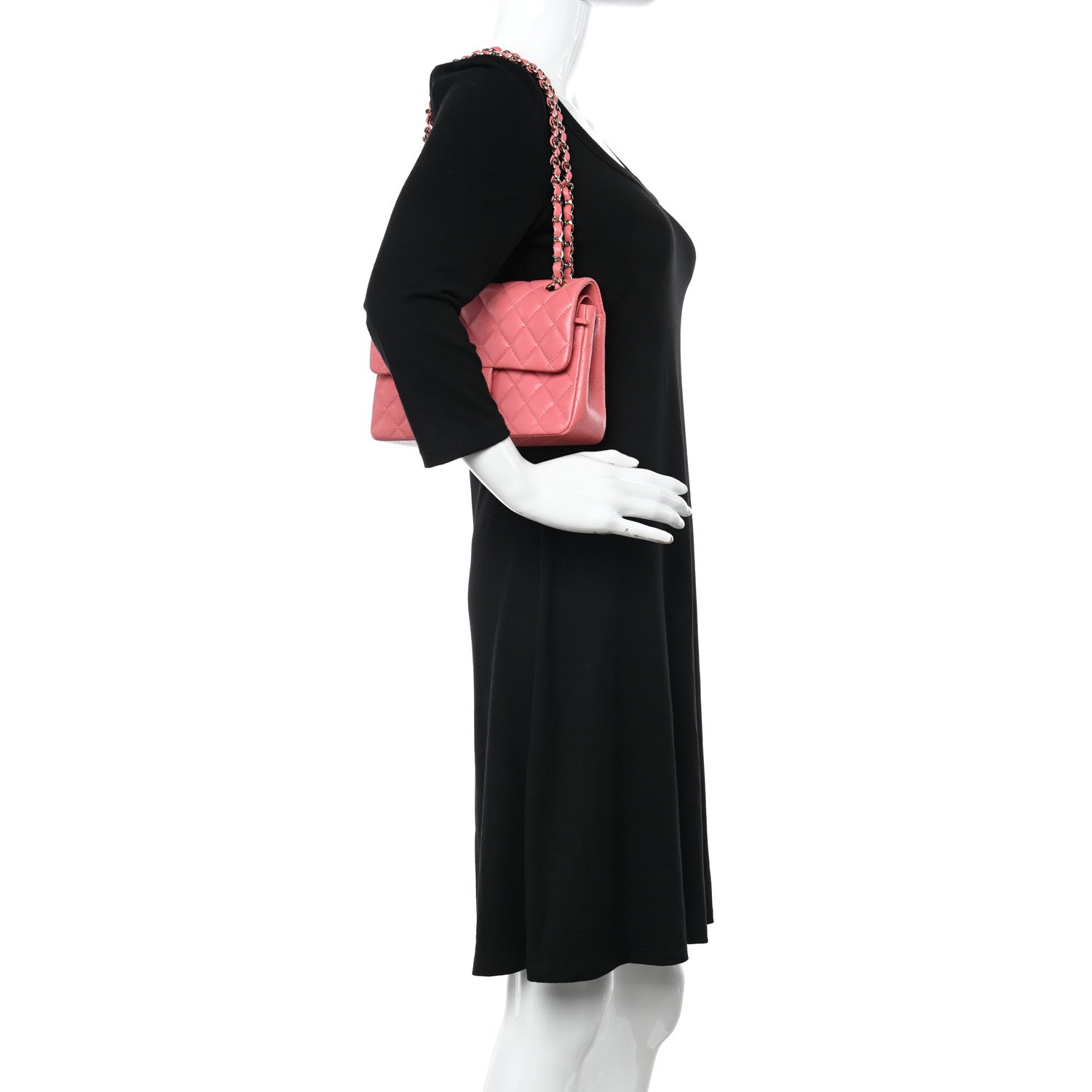 Chanel Caviar Quilted Small Double Flap Pink 2 of 11