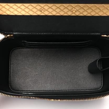 Chanel Caviar Quilted Coco Bracelet Vanity Case With Chain Black 6 of 11