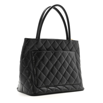 Chanel Caviar Quilted Medallion Tote Black 3 of 13