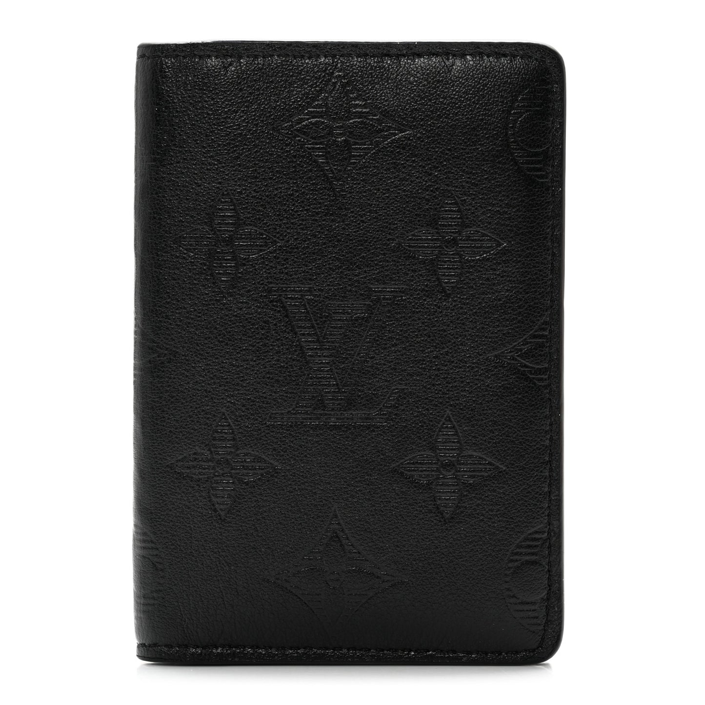 Calfskin Monogram Shadow Pocket Organizer Black
