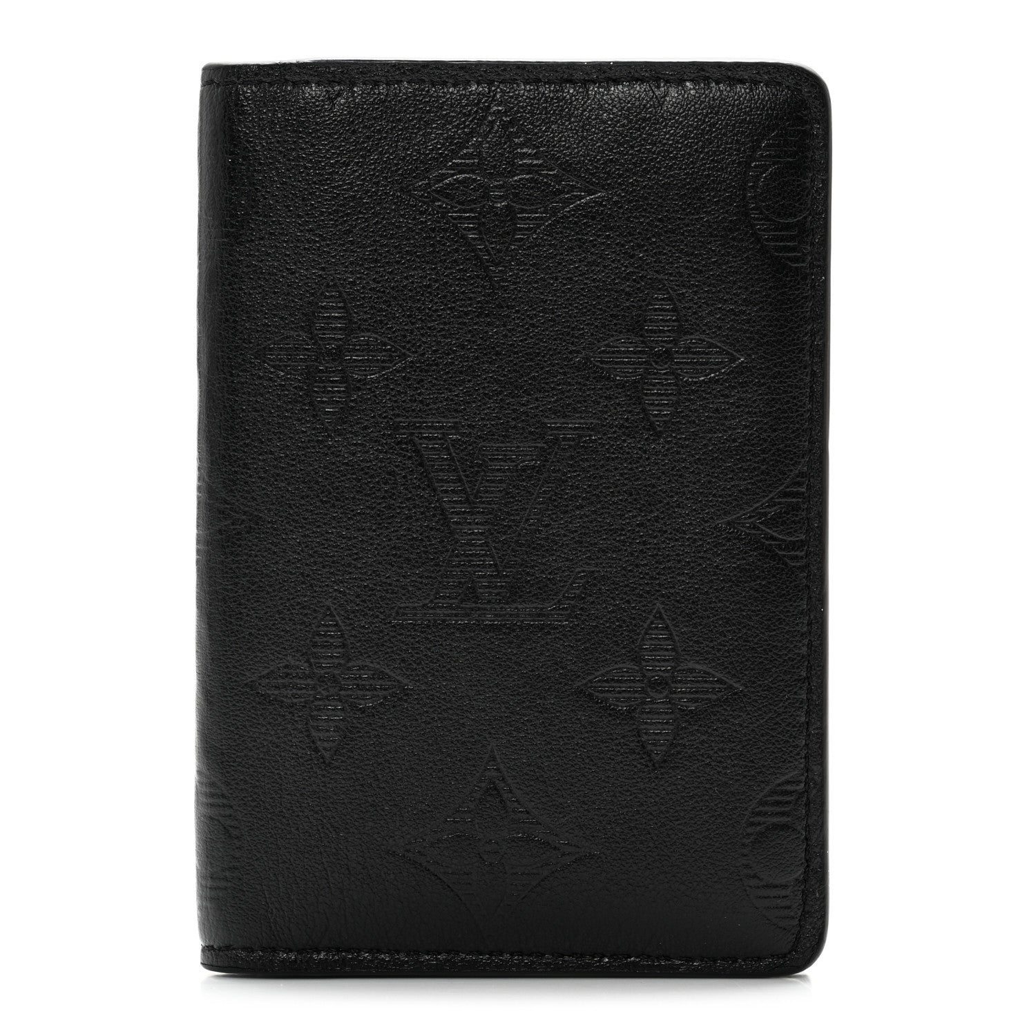 Louis Vuitton Calfskin Monogram Shadow Pocket Organizer Black 1 of 8