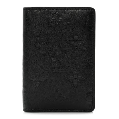 Louis Vuitton Calfskin Monogram Shadow Pocket Organizer Black 1 of 8
