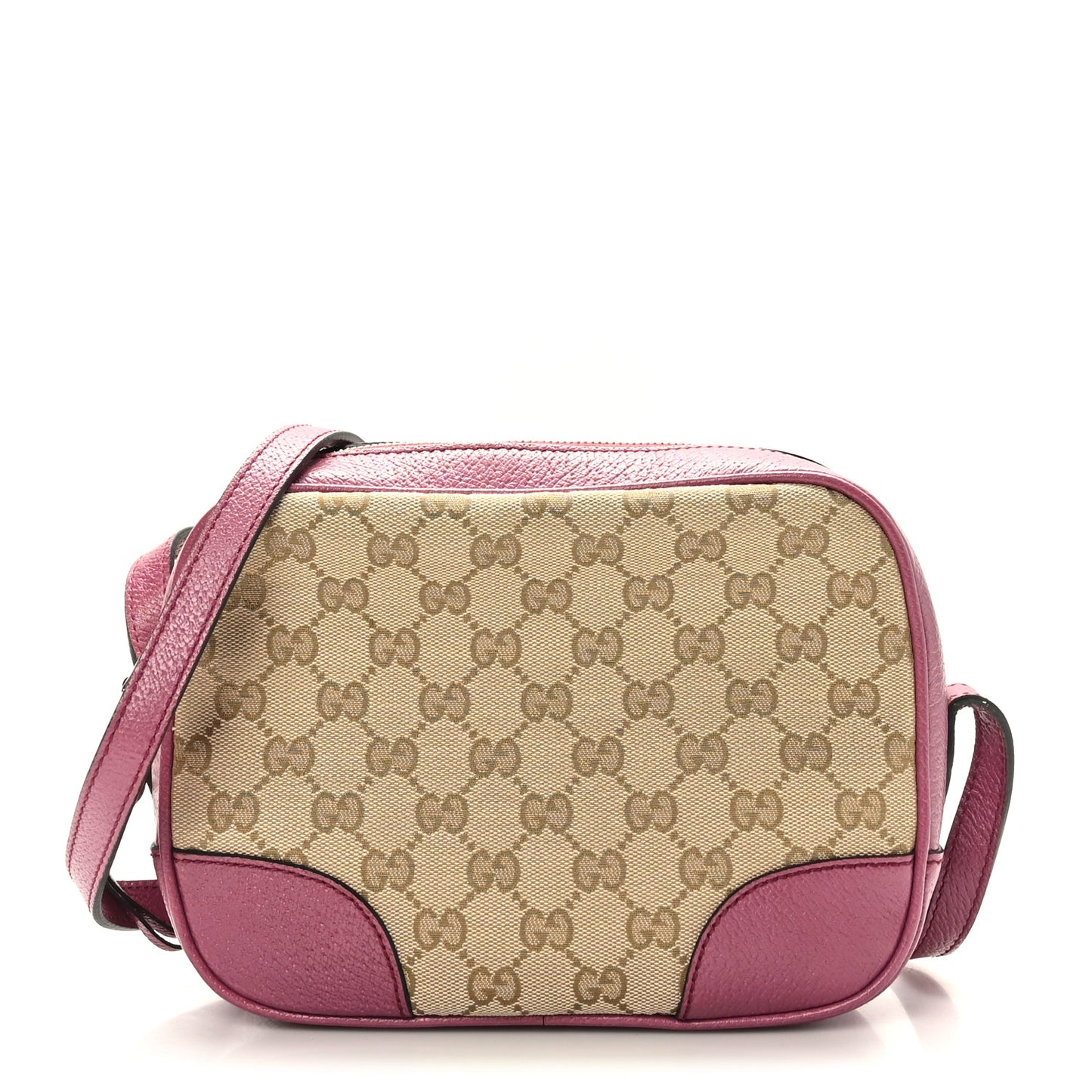 Monogram Textured Calfskin Mini Bree Messenger Bag Beige Ebony Peonia Flower