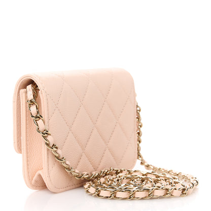 Chanel Caviar Quilted Mini Chain Bag Beige 3 of 12