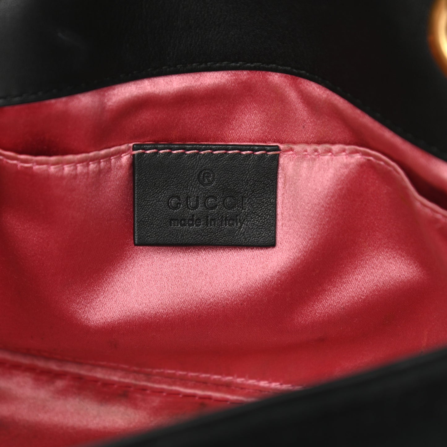 Velvet Matelasse Mini GG Marmont Shoulder Bag Black