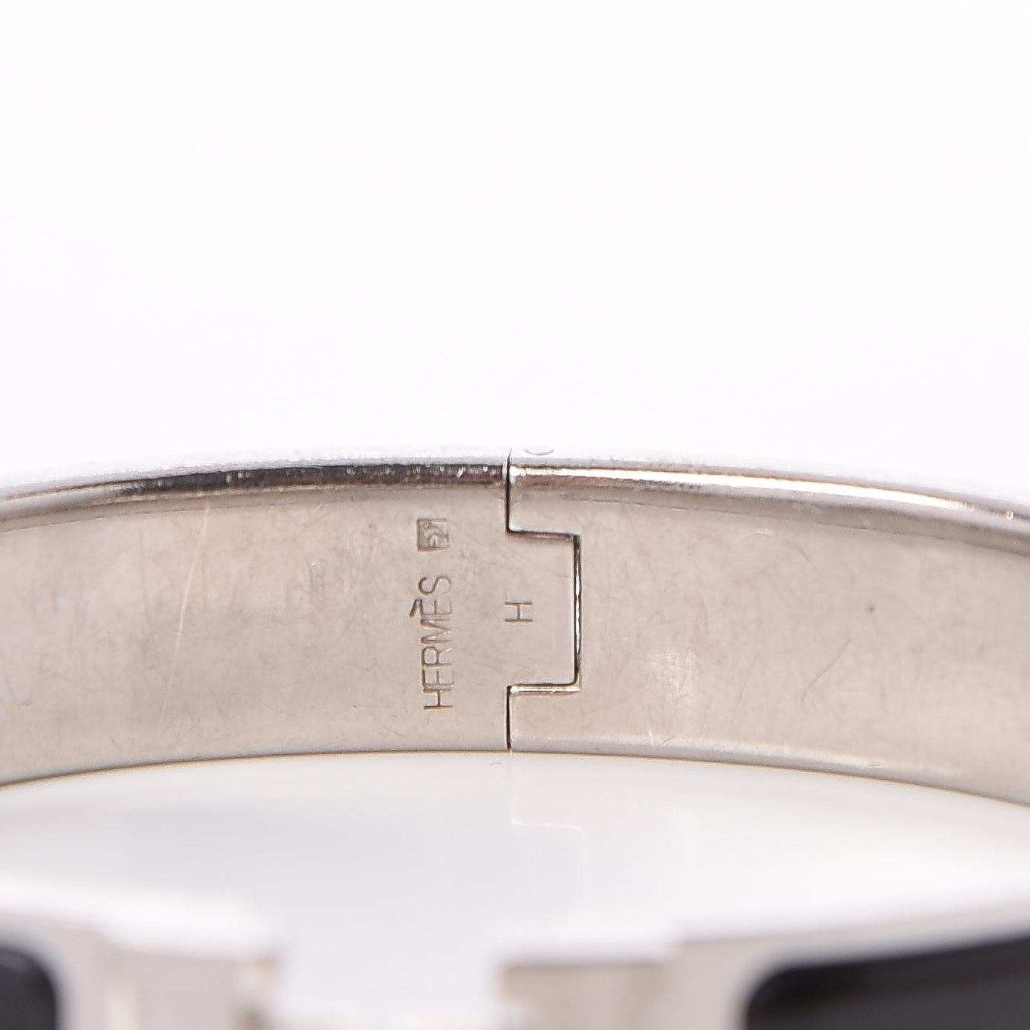 Enamel Narrow Clic Clac H Bracelet GM Black