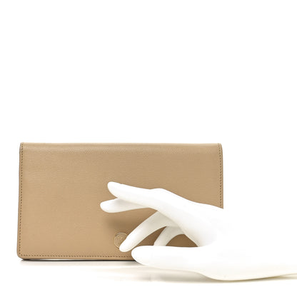 Chanel Grained Calfskin CC Button Yen Wallet Beige 2 of 8