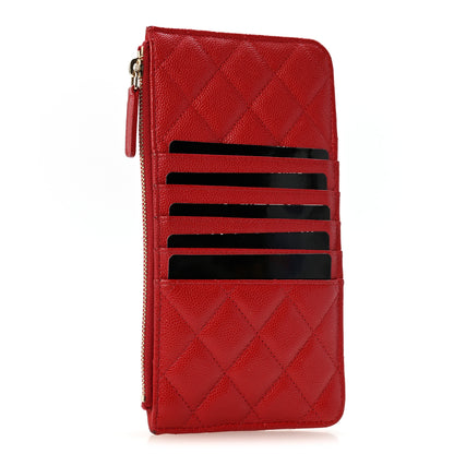 Chanel Caviar Quilted Classic iPhone Pouch Red 3 of 9