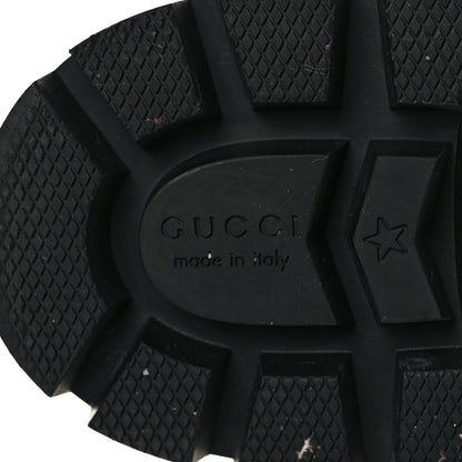 Gucci Tweed GG Monogram Lace Up Combat Ankle Boots 40.5 Black 12 of 16