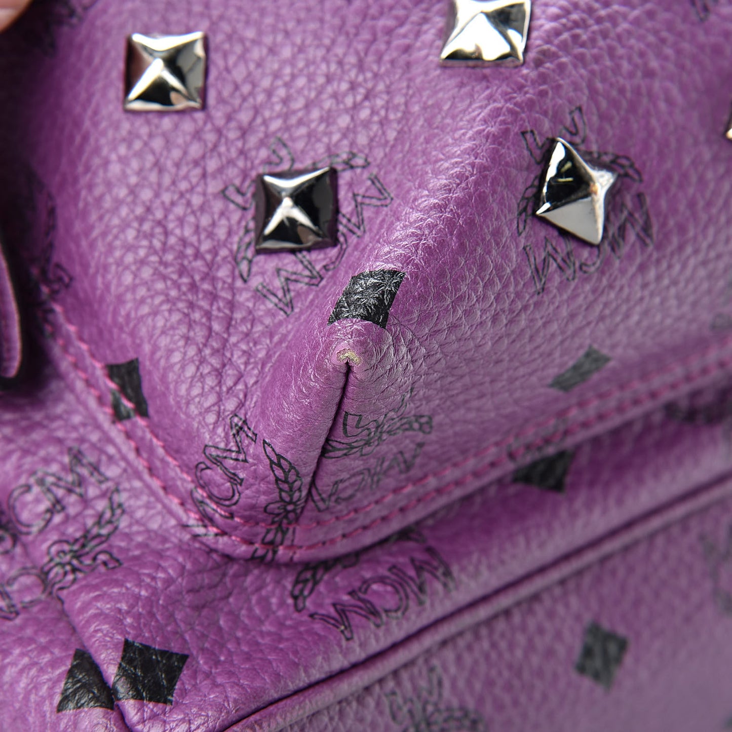 Visetos Studded Medium Stark Backpack Purple