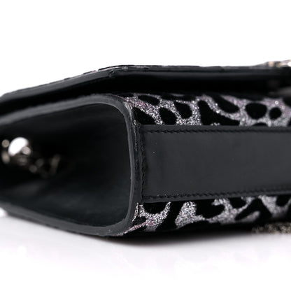 Saint Laurent Glitter Leopard Small Monogram Kate Tassel Satchel Platine Black 8 of 12