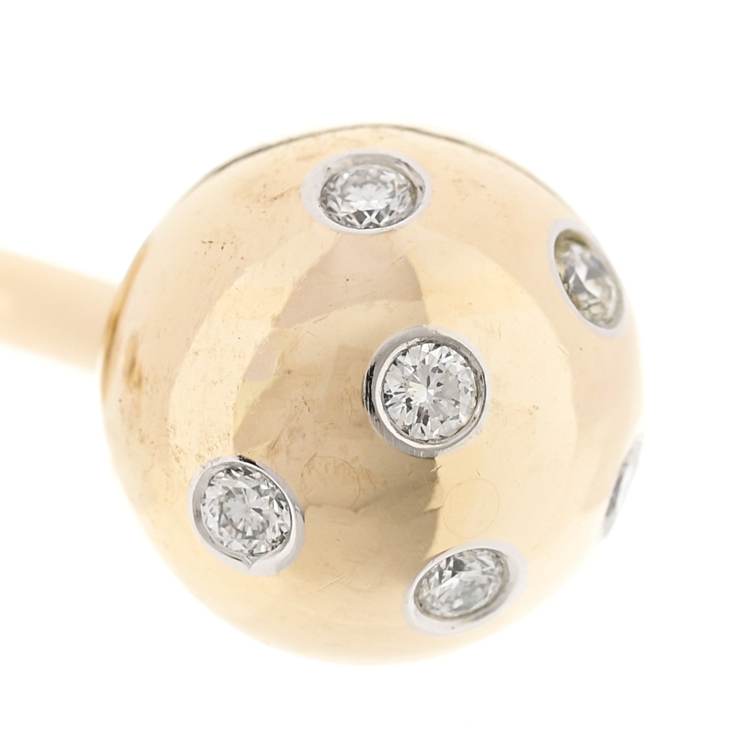 Tiffany 18K Yellow Gold Diamond Etoile Cufflinks 4 of 4