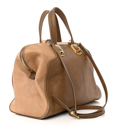 Fendi Capra Vitello Saddle Colorblock Large Chameleon Tote Grigio 3 of 15