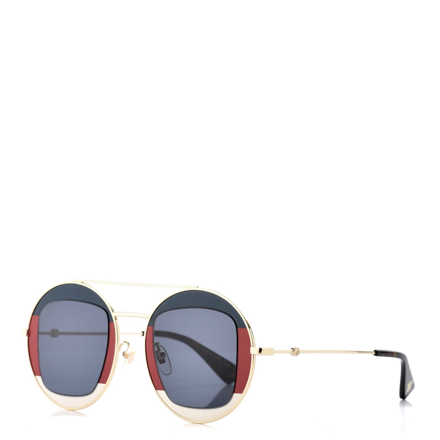 Round Frame Sylvie Web Sunglasses GG0105S Gold