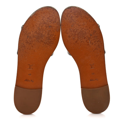 Louis Vuitton Patent Monogram Lock It Flat Mule 40 Cacao 5 of 12
