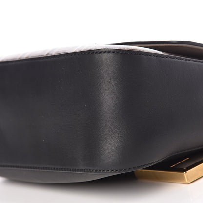 Fendi Vitello Grace Glazed Fabric FF 1974 Double F Shoulder Bag Black Mogano Panna 11 of 11