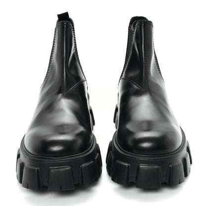 Prada Spazzolato Rois Mens Monolith Chelsea 55mm Ankle Boots 10.5 Black 3 of 9
