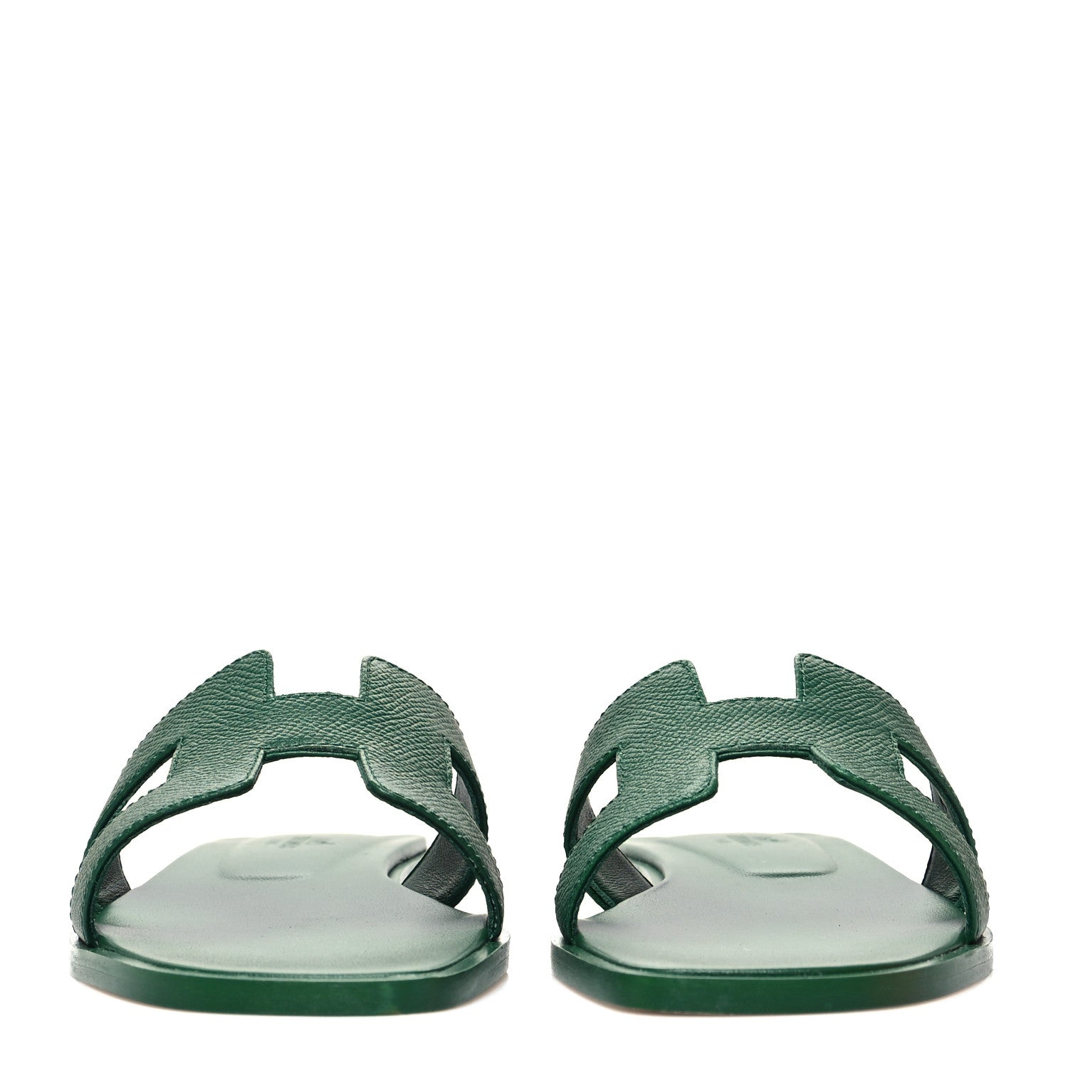 Hermes Epsom Oran Sandals 36.5 Vert Cactus 2 of 9