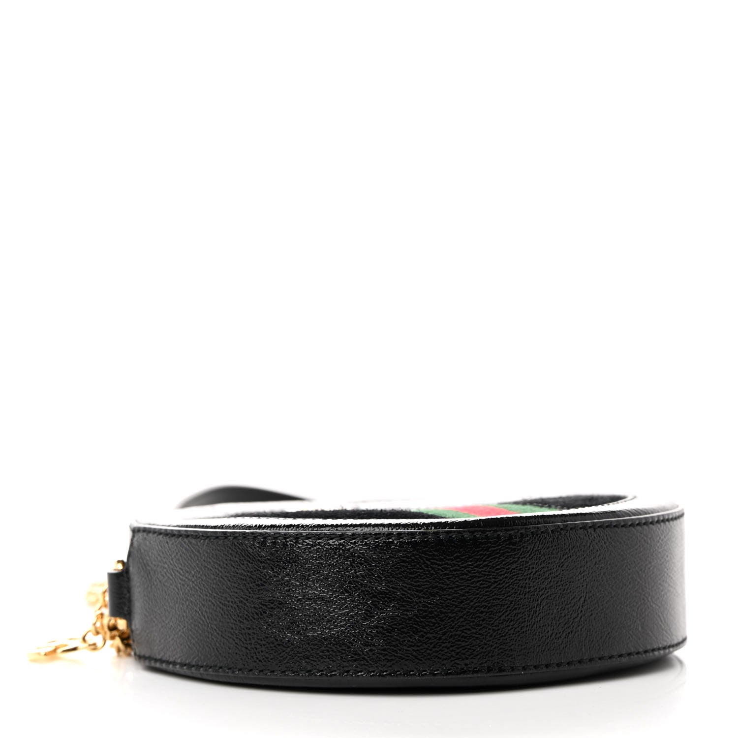 Gucci Suede Patent Web Mini Ophidia Round Shoulder Bag Black 4 of 12