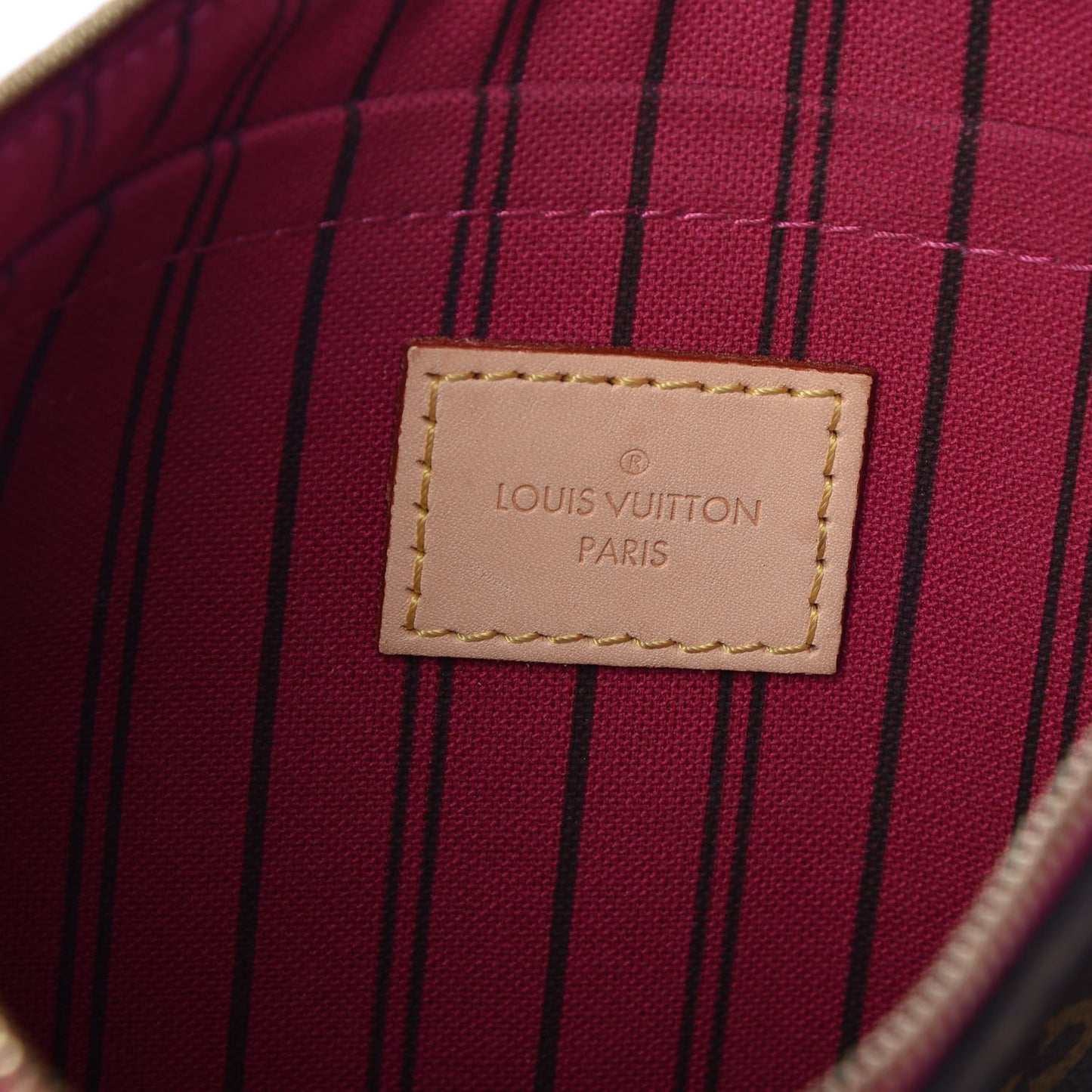 Monogram Neverfull MM GM Pochette Fuchsia