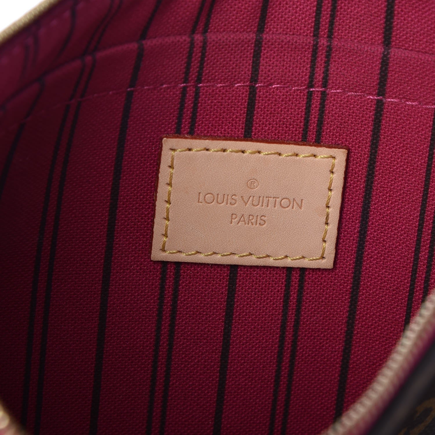 Louis Vuitton Monogram Neverfull MM GM Pochette Fuchsia 8 of 18