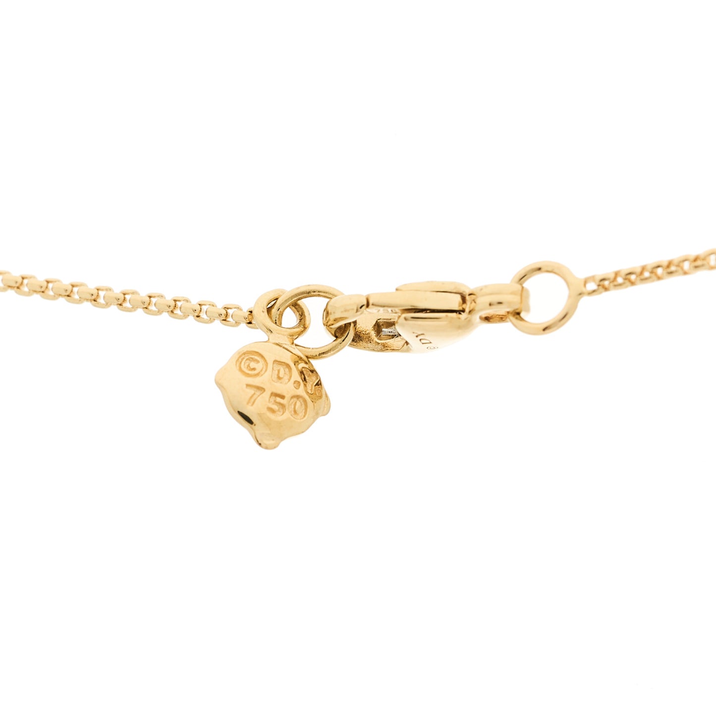 18K Yellow Gold Diamond Pave Extra-Small Belmont Pendant Necklace