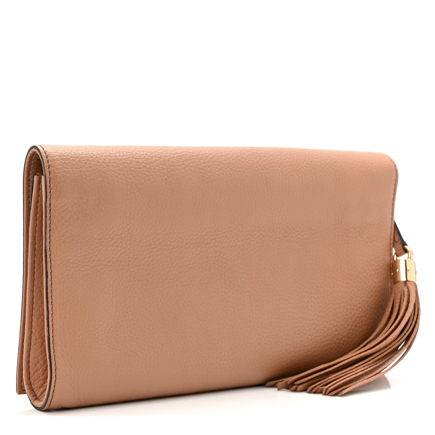 Gucci Pebbled Calfskin Medium Soho Clutch Camelia 3 of 10
