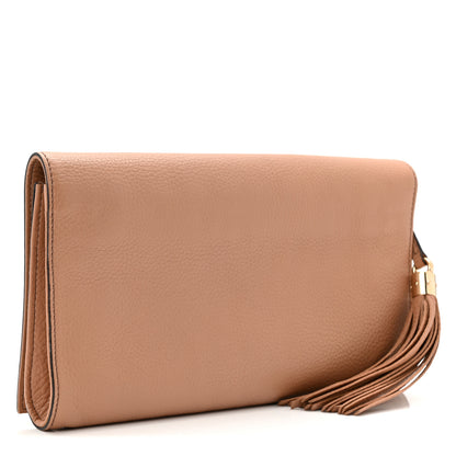 Gucci Pebbled Calfskin Medium Soho Clutch Camelia 3 of 10