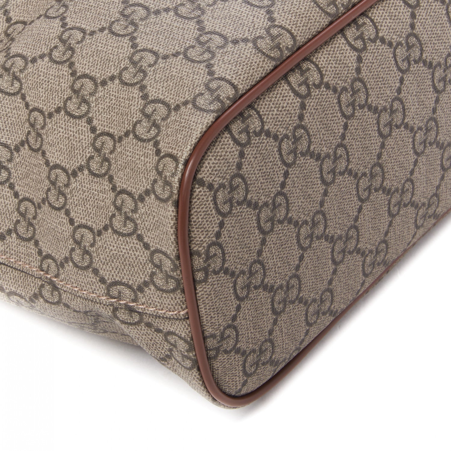 Gucci Soft GG Supreme Monogram Small Crossbody Tote Beige Cuir 6 of 8