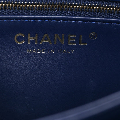 Chanel Lambskin Quilted Small Trendy CC Chain Dual Handle Flap Bag Navy 6 of 10