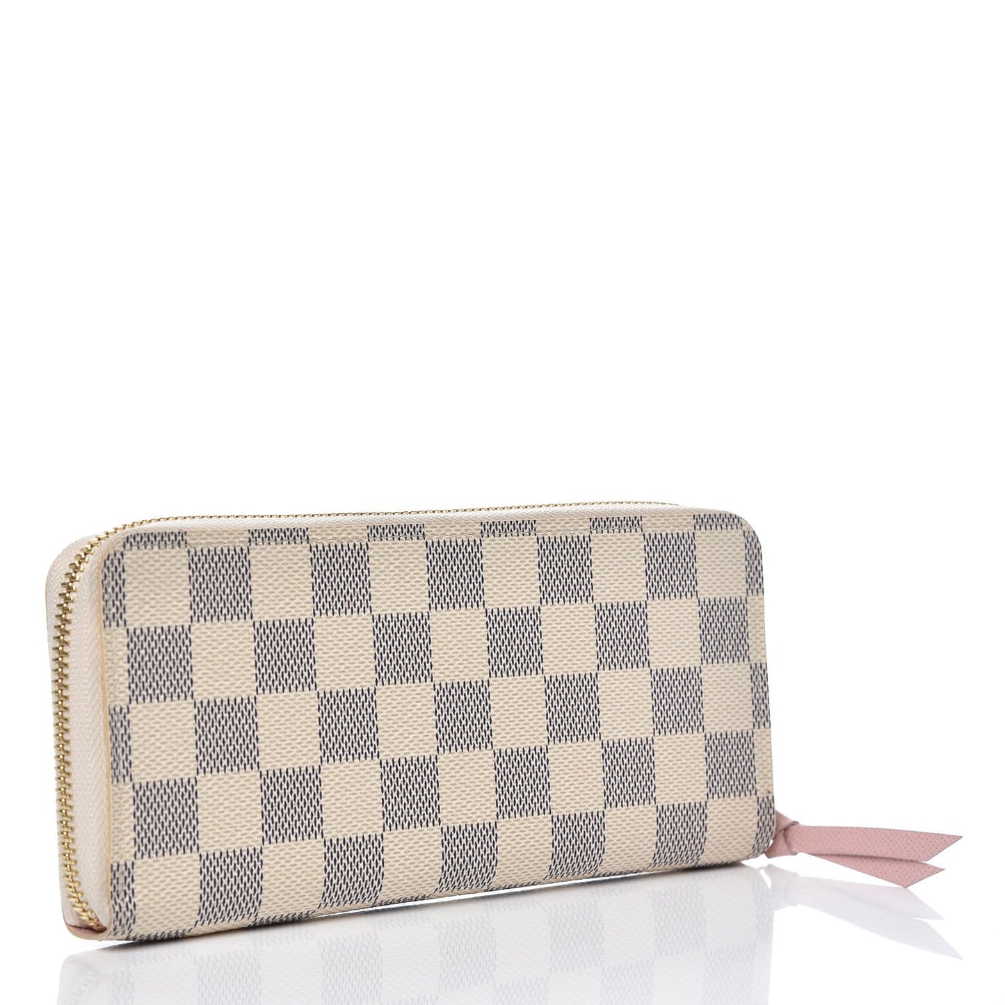 Damier Azur Clemence Wallet Rose Ballerine