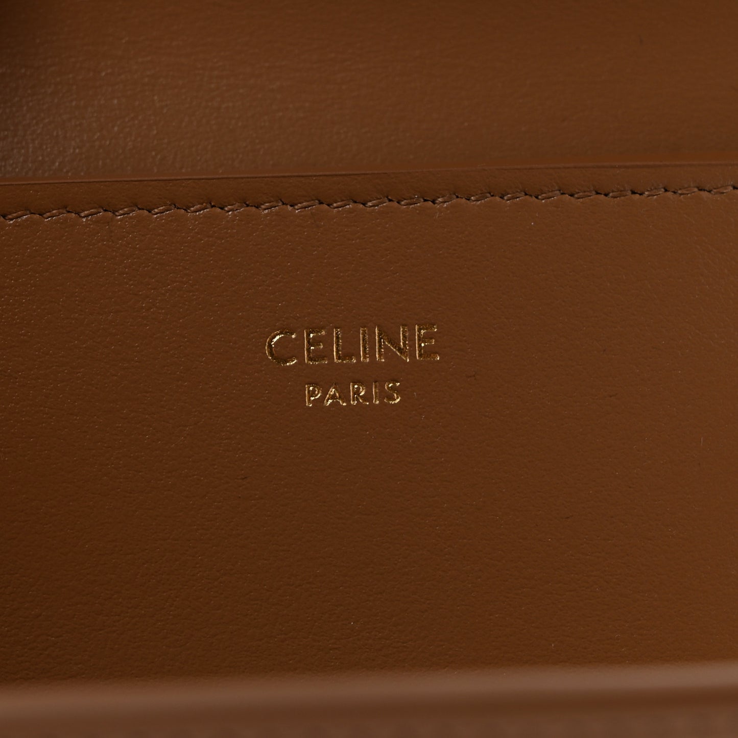 Calfskin Compact Triomphe Wallet With Coin Purse Bronze