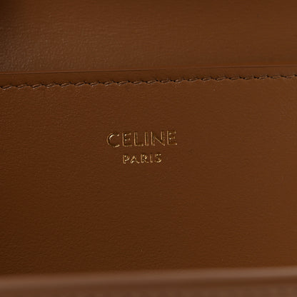 Celine Calfskin Compact Triomphe Wallet With Coin Purse Bronze 7 of 9