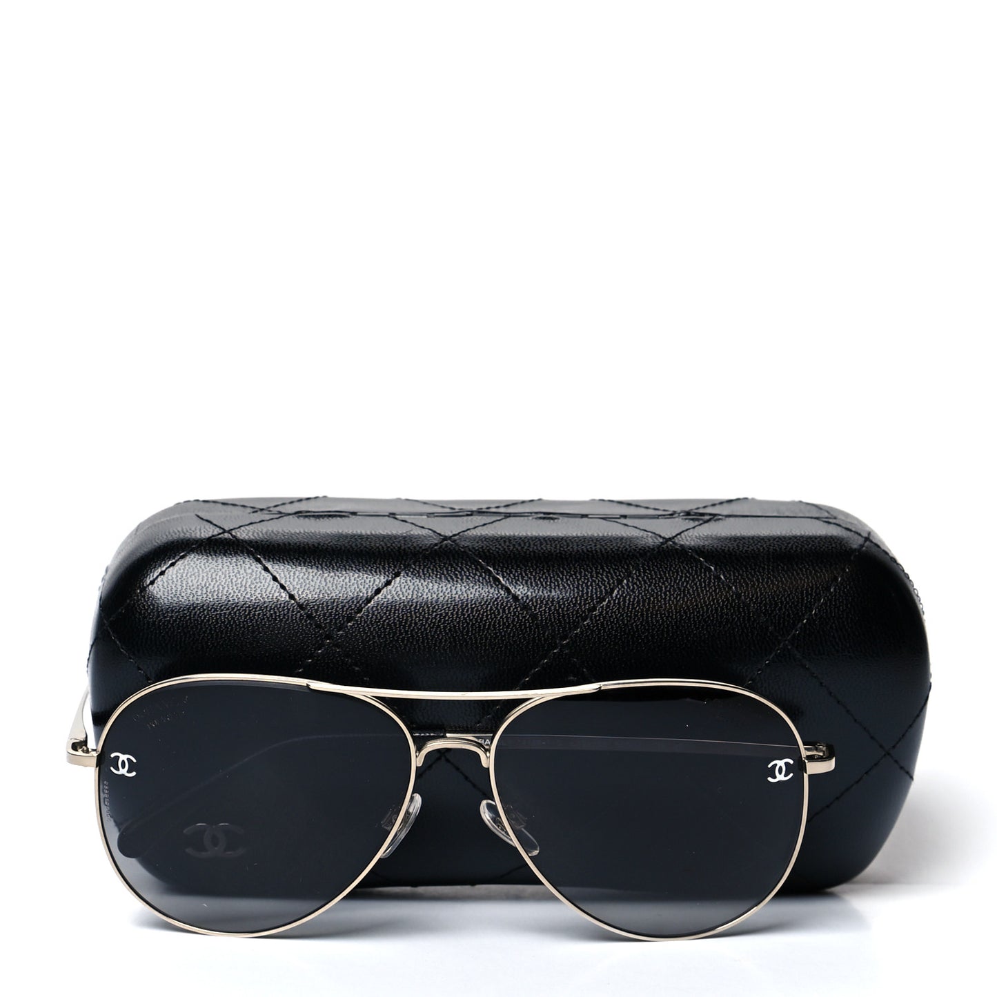 Metal Polarized Aviator CC Sunglasses 4189-T-Q Gold