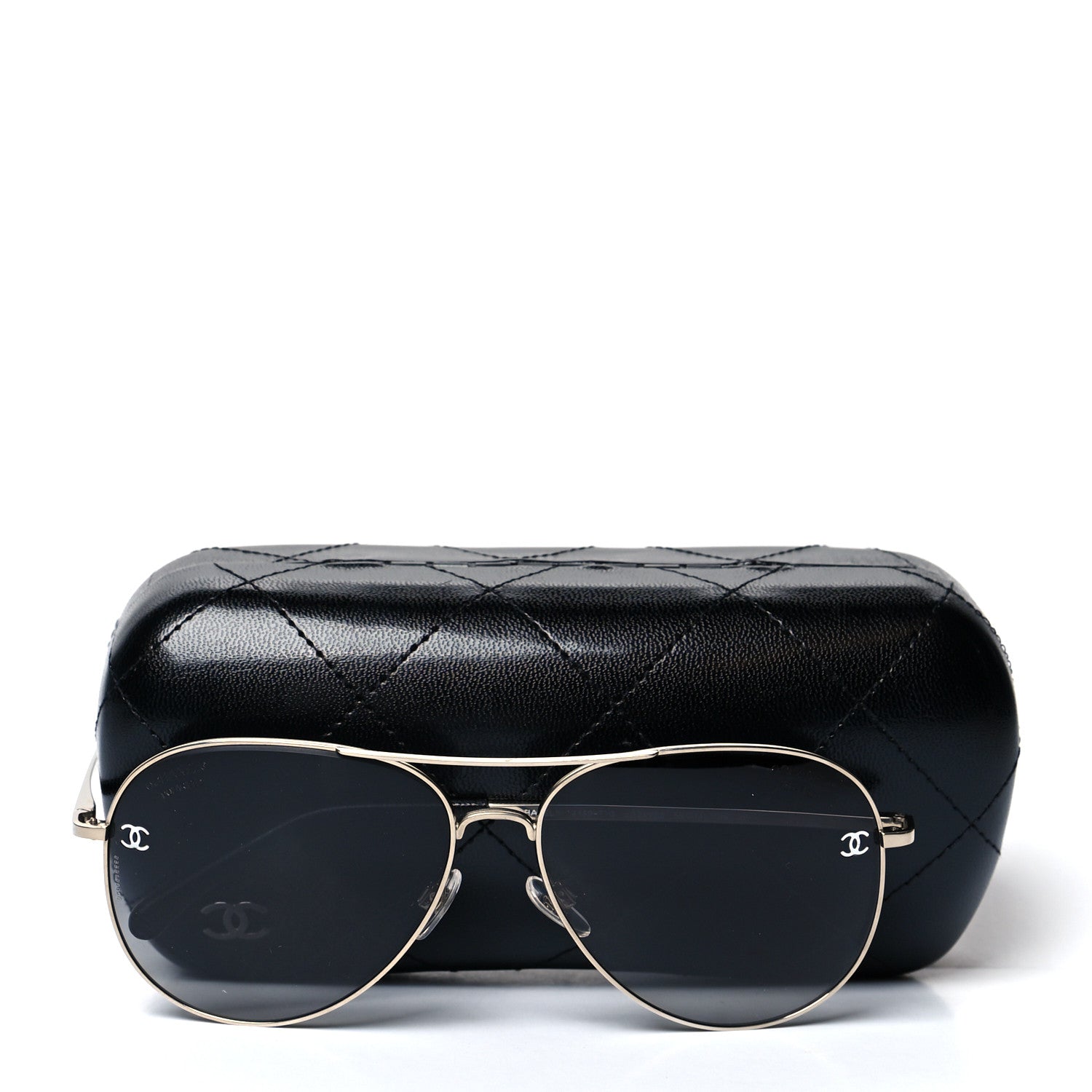 Chanel Metal Polarized Aviator CC Sunglasses 4189-T-Q Gold 9 of 9