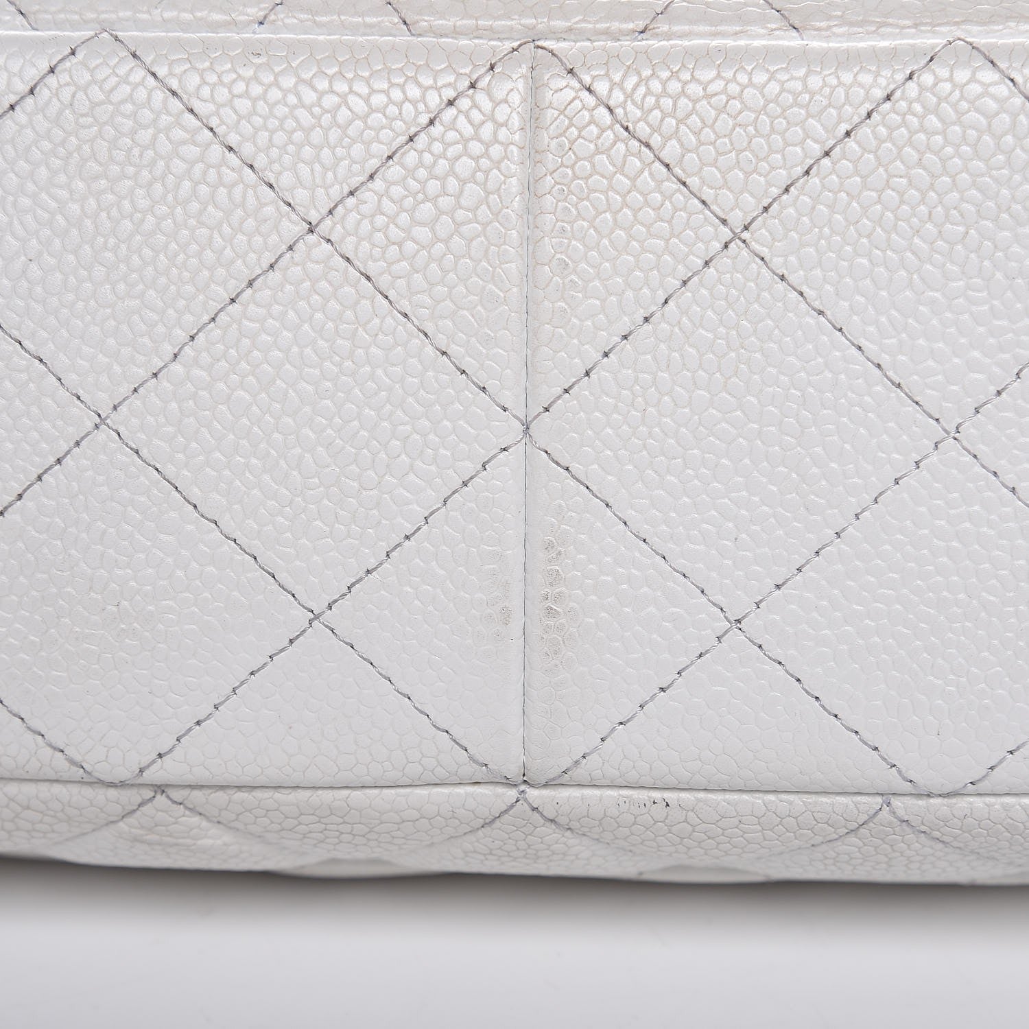 Chanel Caviar Quilted Jumbo Single Flap White 30 of 32