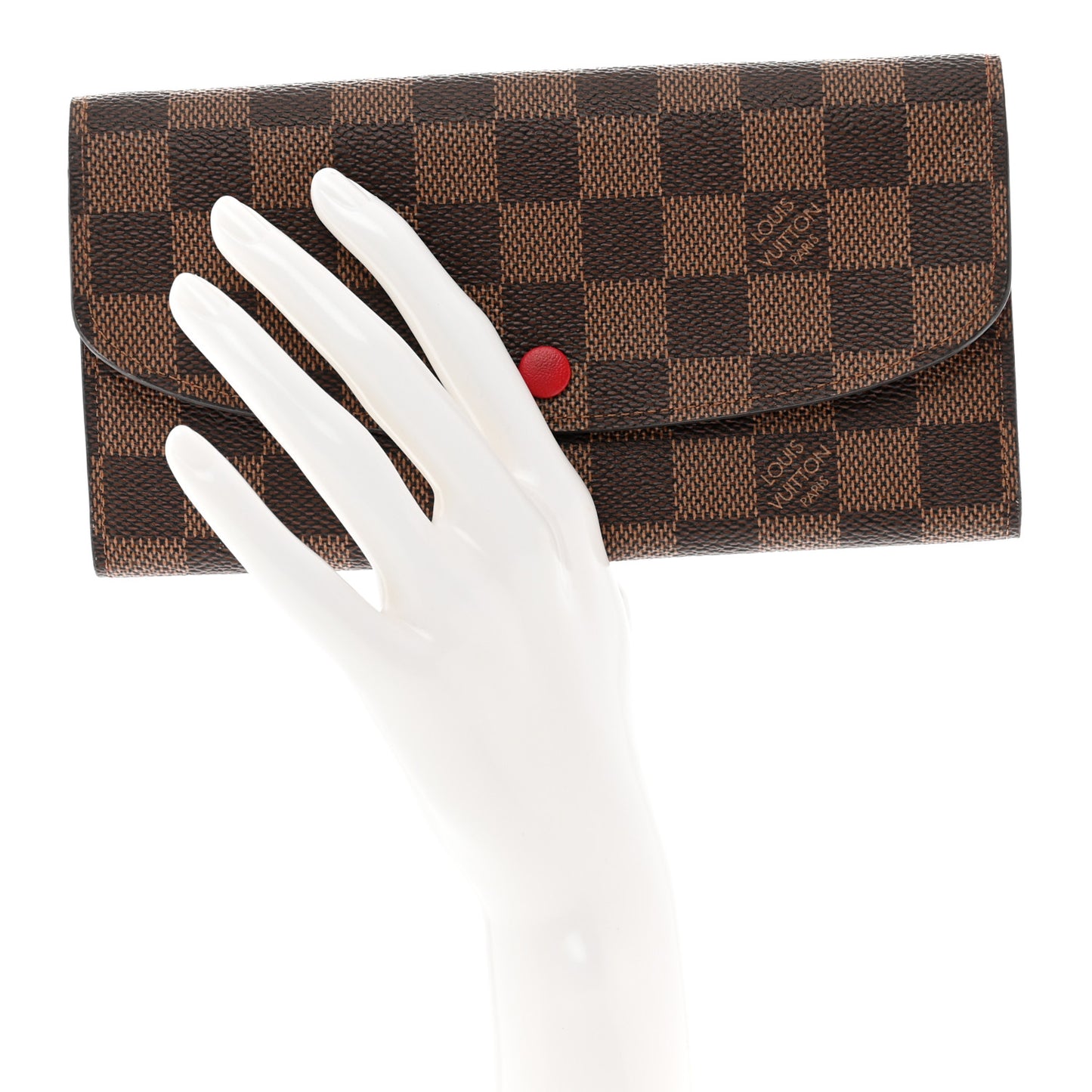 Damier Ebene Emilie Wallet Red