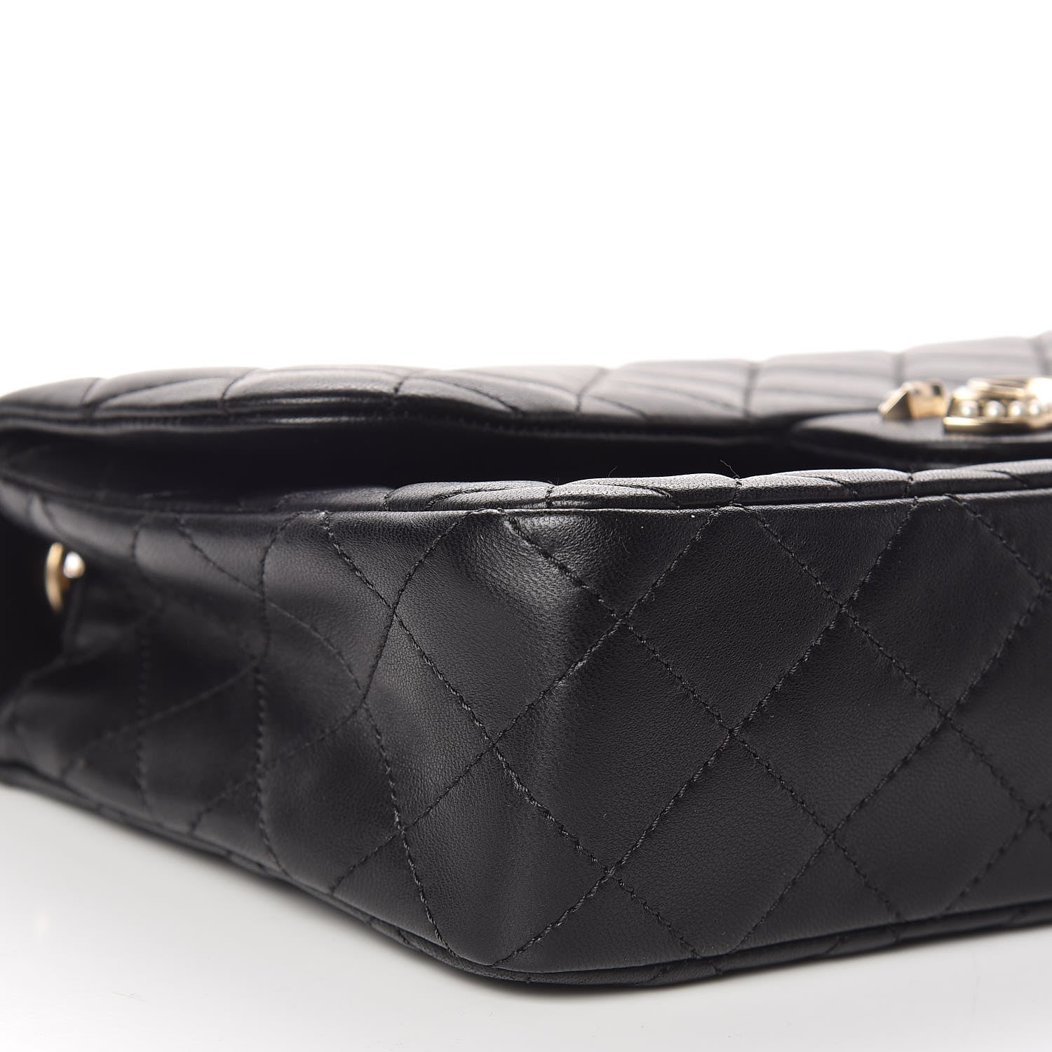 Chanel Lambskin Quilted Medium Westminster Pearl Flap Black 5 of 10